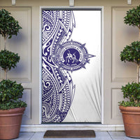 Tonga Queen Salote College 100th Years Door Cover White Tonga Kupesi Uniquely Pacific Art - Polynesian Pride