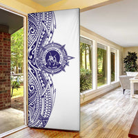 Tonga Queen Salote College 100th Years Door Cover White Tonga Kupesi Uniquely Pacific Art - Polynesian Pride