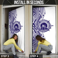 Tonga Queen Salote College 100th Years Door Cover White Tonga Kupesi Uniquely Pacific Art - Polynesian Pride