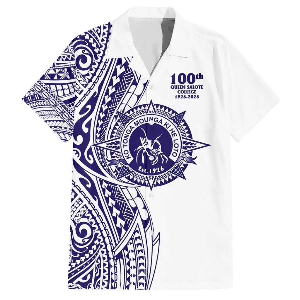 Tonga Queen Salote College 100th Years Family Matching Long Sleeve Bodycon Dress and Hawaiian Shirt White Tonga Kupesi Uniquely Pacific Art - Polynesian Pride