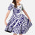 Tonga Queen Salote College 100th Years Family Matching Off The Shoulder Long Sleeve Dress and Hawaiian Shirt White Tonga Kupesi Uniquely Pacific Art - Polynesian Pride