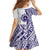 Tonga Queen Salote College 100th Years Family Matching Off Shoulder Maxi Dress and Hawaiian Shirt White Tonga Kupesi Uniquely Pacific Art - Polynesian Pride