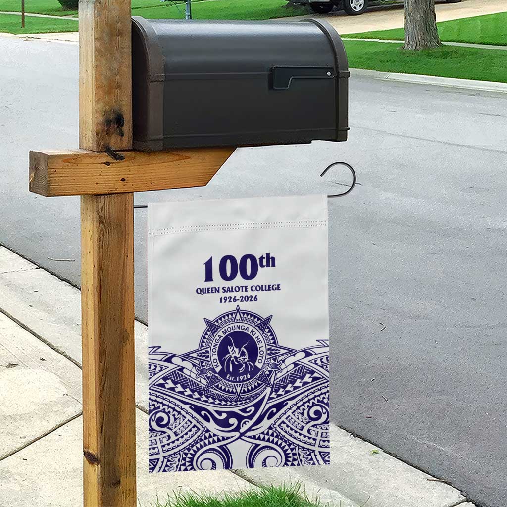 Tonga Queen Salote College 100th Years Garden Flag White Tonga Kupesi Uniquely Pacific Art - Polynesian Pride