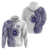Tonga Queen Salote College 100th Years Hoodie White Tonga Kupesi Uniquely Pacific Art - Polynesian Pride