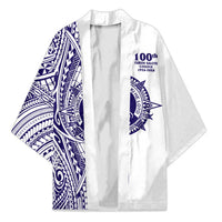 Tonga Queen Salote College 100th Years Kimono White Tonga Kupesi Uniquely Pacific Art - Polynesian Pride