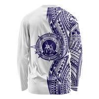 Tonga Queen Salote College 100th Years Long Sleeve Shirt White Tonga Kupesi Uniquely Pacific Art - Polynesian Pride