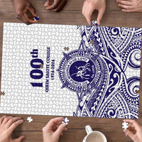 Tonga Queen Salote College 100th Years Puzzle White Tonga Kupesi Uniquely Pacific Art - Polynesian Pride