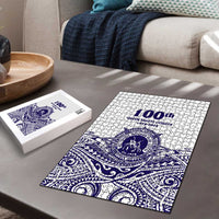 Tonga Queen Salote College 100th Years Puzzle White Tonga Kupesi Uniquely Pacific Art - Polynesian Pride