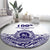 Tonga Queen Salote College 100th Years Round Carpet White Tonga Kupesi Uniquely Pacific Art - Polynesian Pride