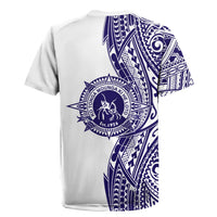 Tonga Queen Salote College 100th Years Rugby Jersey White Tonga Kupesi Uniquely Pacific Art - Polynesian Pride