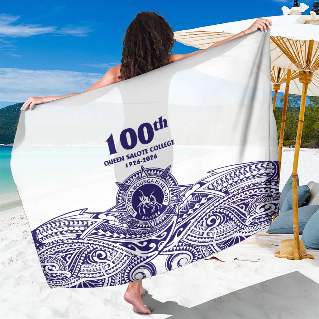 Tonga Queen Salote College 100th Years Sarong White Tonga Kupesi Uniquely Pacific Art - Polynesian Pride