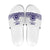 Tonga Queen Salote College 100th Years Slide Sandals White Tonga Kupesi Uniquely Pacific Art - Polynesian Pride