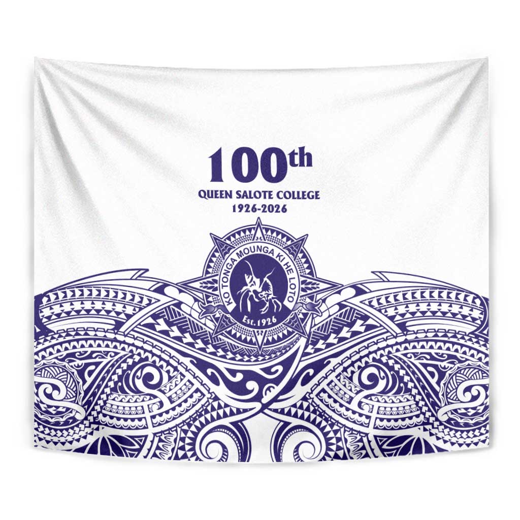 Tonga Queen Salote College 100th Years Tapestry White Tonga Kupesi Uniquely Pacific Art - Polynesian Pride