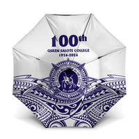 Tonga Queen Salote College 100th Years Umbrella White Tonga Kupesi Uniquely Pacific Art - Polynesian Pride