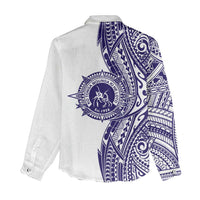 Tonga Queen Salote College 100th Years Women Casual Shirt White Tonga Kupesi Uniquely Pacific Art - Polynesian Pride