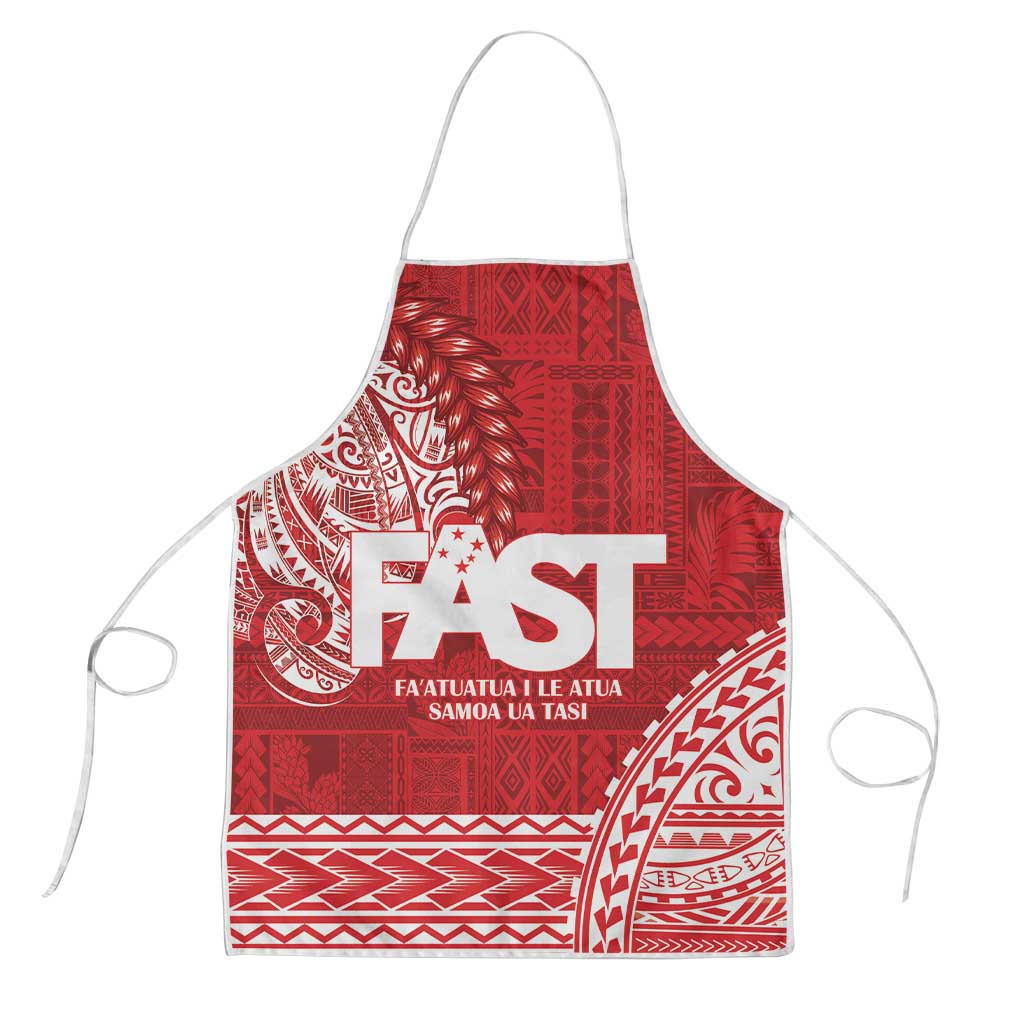 Samoa FAST Apron Samoan Motif Patterns LT9 Red - Polynesian Pride