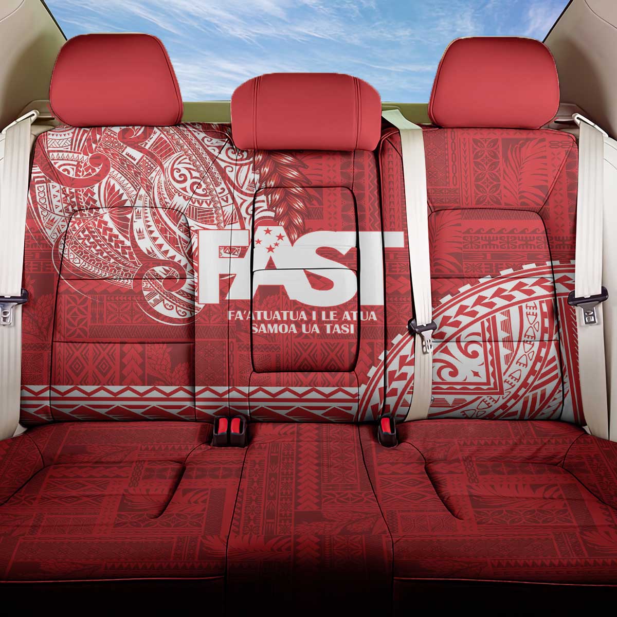 Samoa FAST Back Car Seat Cover Samoan Motif Patterns - Polynesian Pride