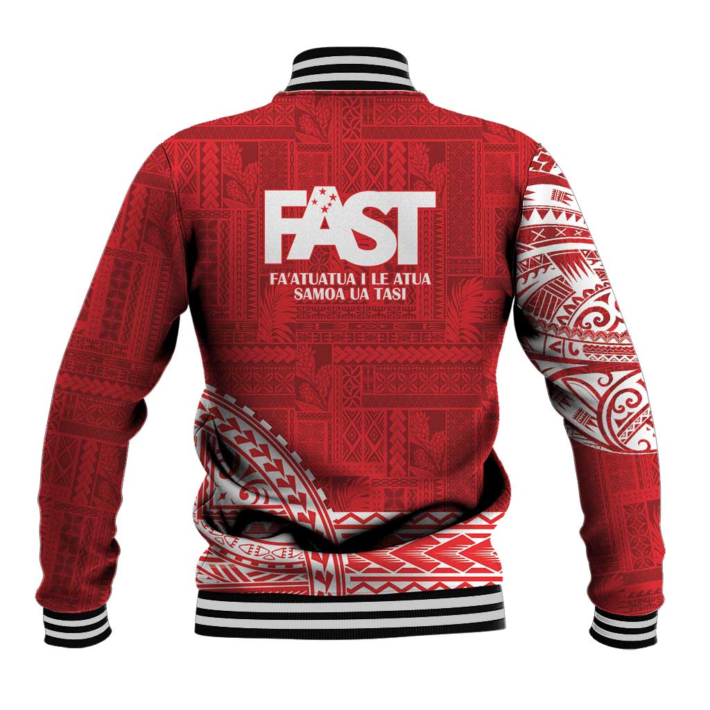 Samoa FAST Baseball Jacket Samoan Motif Patterns LT9 - Polynesian Pride