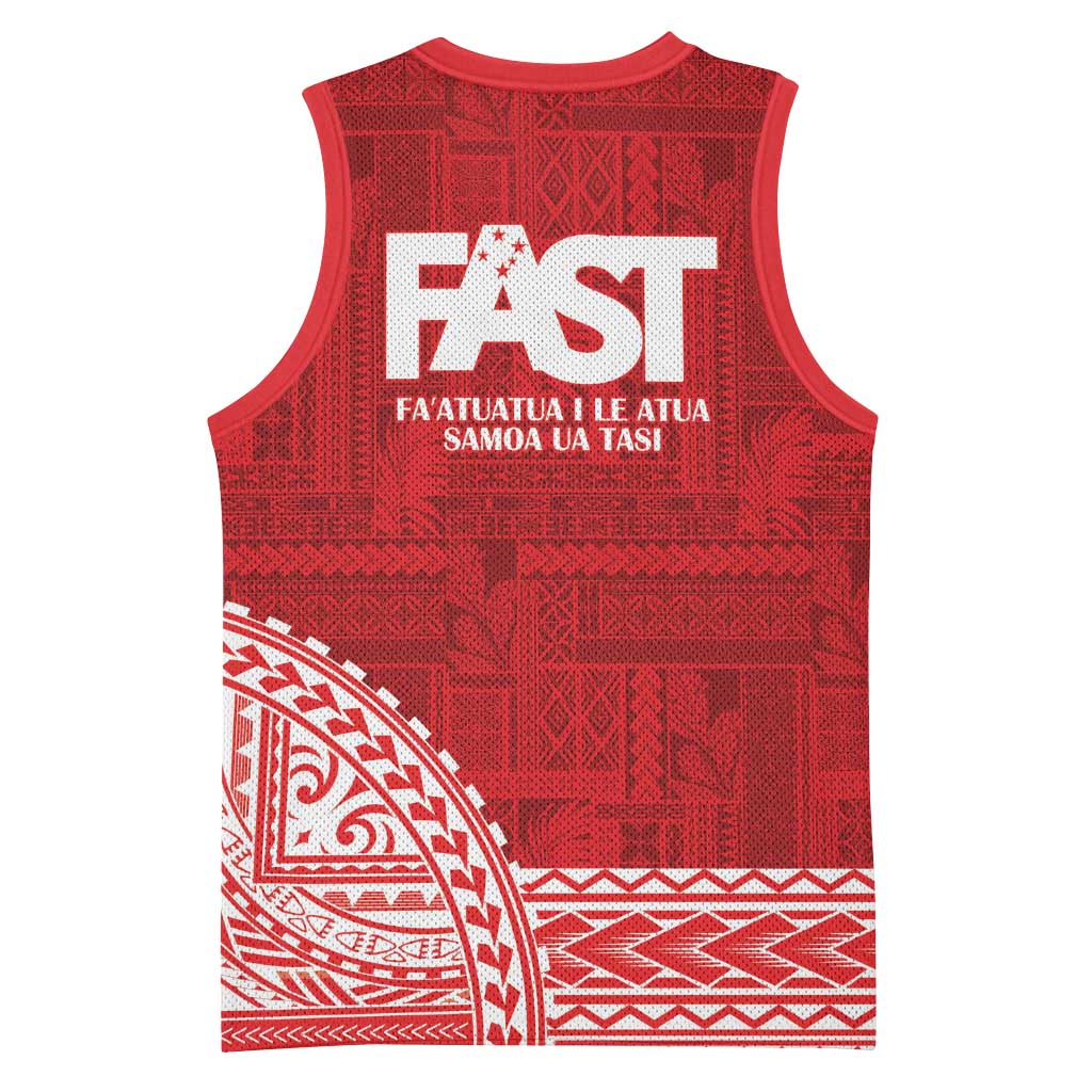 Samoa FAST Basketball Jersey Samoan Motif Patterns LT9 - Polynesian Pride