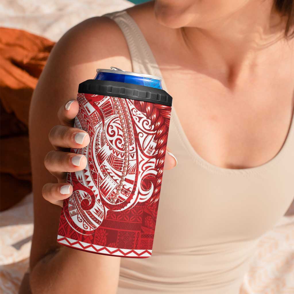 Samoa FAST 4 in 1 Can Cooler Tumbler Samoan Motif Patterns LT9 - Polynesian Pride