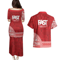 Samoa FAST Couples Matching Puletasi and Hawaiian Shirt Samoan Motif Patterns LT9 - Polynesian Pride