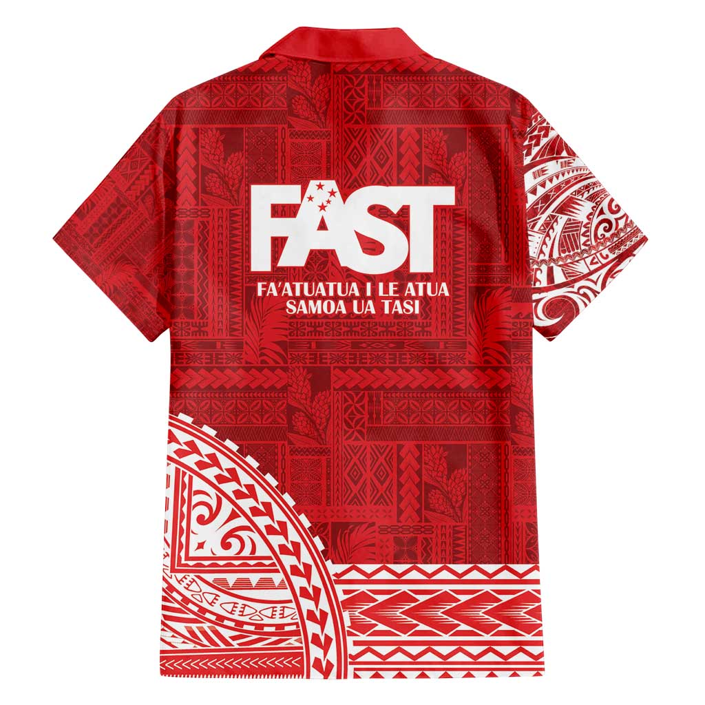 Samoa FAST Family Matching Long Sleeve Bodycon Dress and Hawaiian Shirt Samoan Motif Patterns - Polynesian Pride