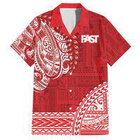 Samoa FAST Family Matching Short Sleeve Bodycon Dress and Hawaiian Shirt Samoan Motif Patterns - Polynesian Pride