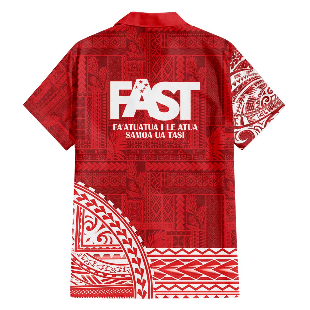 Samoa FAST Family Matching Short Sleeve Bodycon Dress and Hawaiian Shirt Samoan Motif Patterns - Polynesian Pride