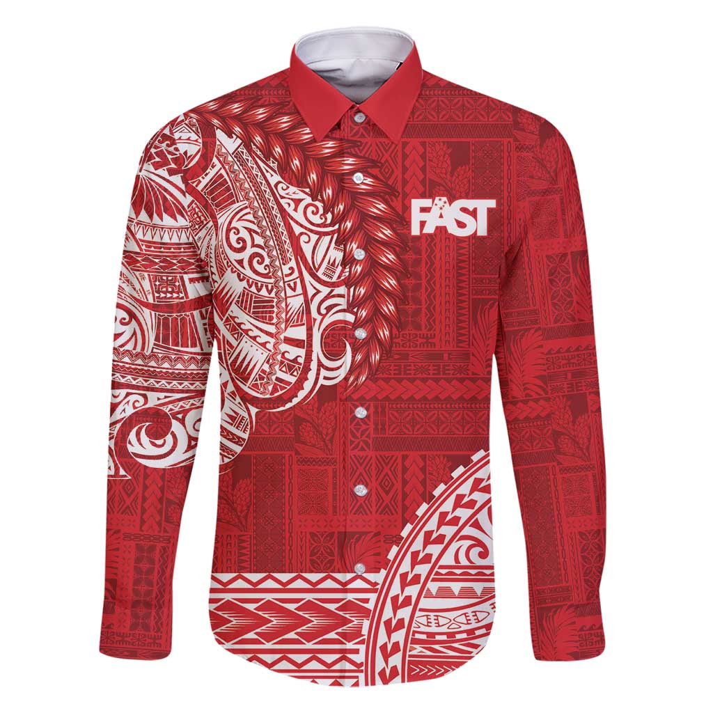 Samoa FAST Family Matching Tank Maxi Dress and Hawaiian Shirt Samoan Motif Patterns - Polynesian Pride