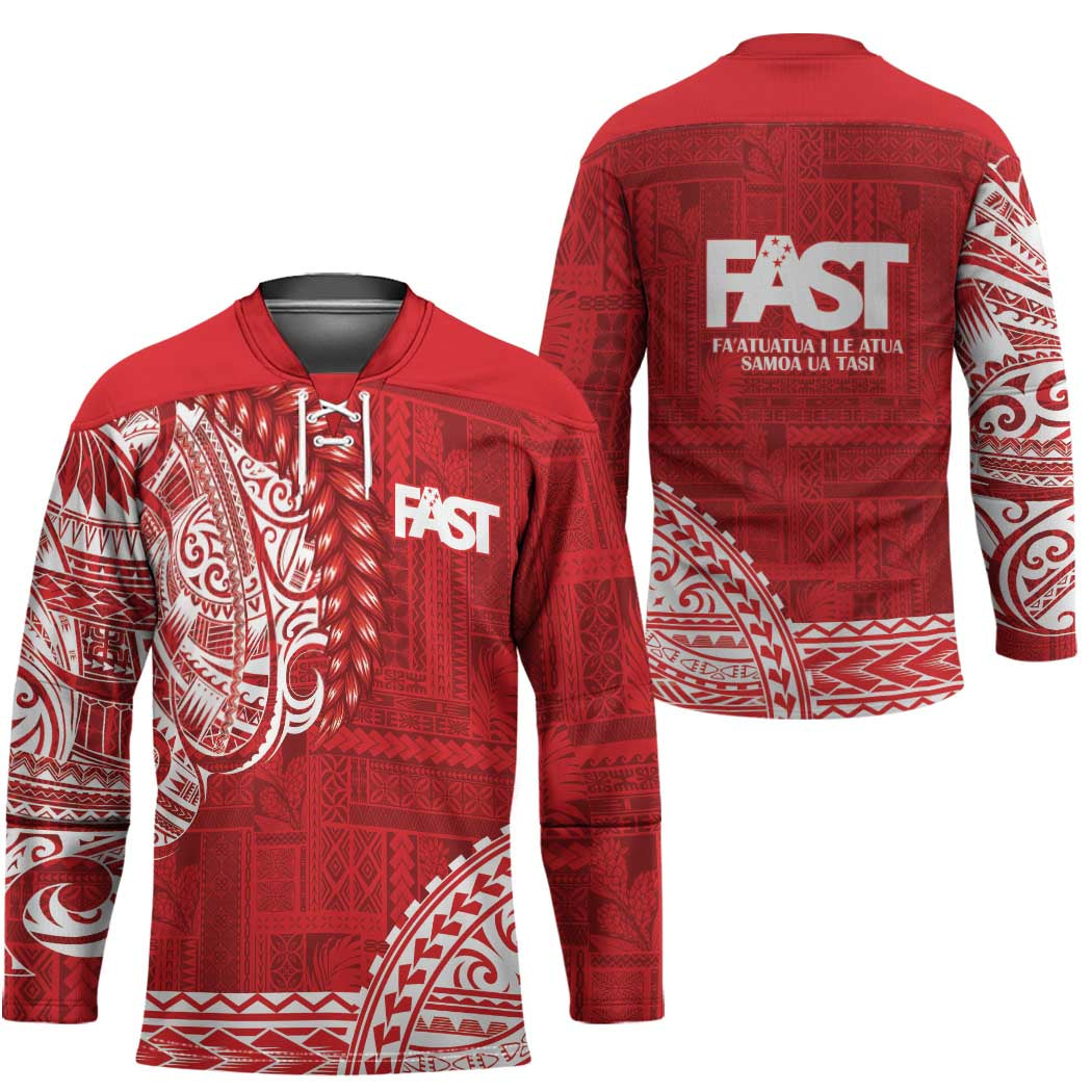 Samoa FAST Hockey Jersey Samoan Motif Patterns LT9 - Polynesian Pride