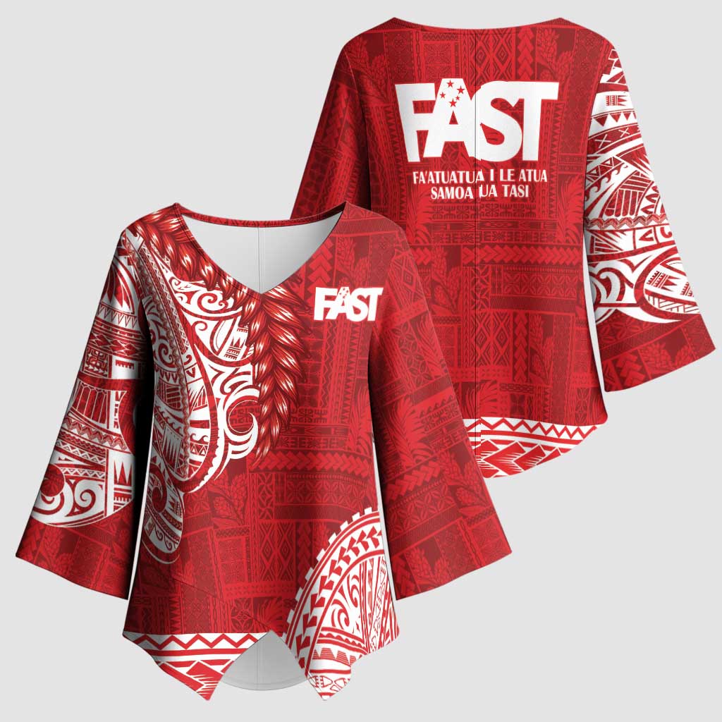 Samoa FAST Kimono Sleeve Blouse Samoan Motif Patterns LT9 - Polynesian Pride
