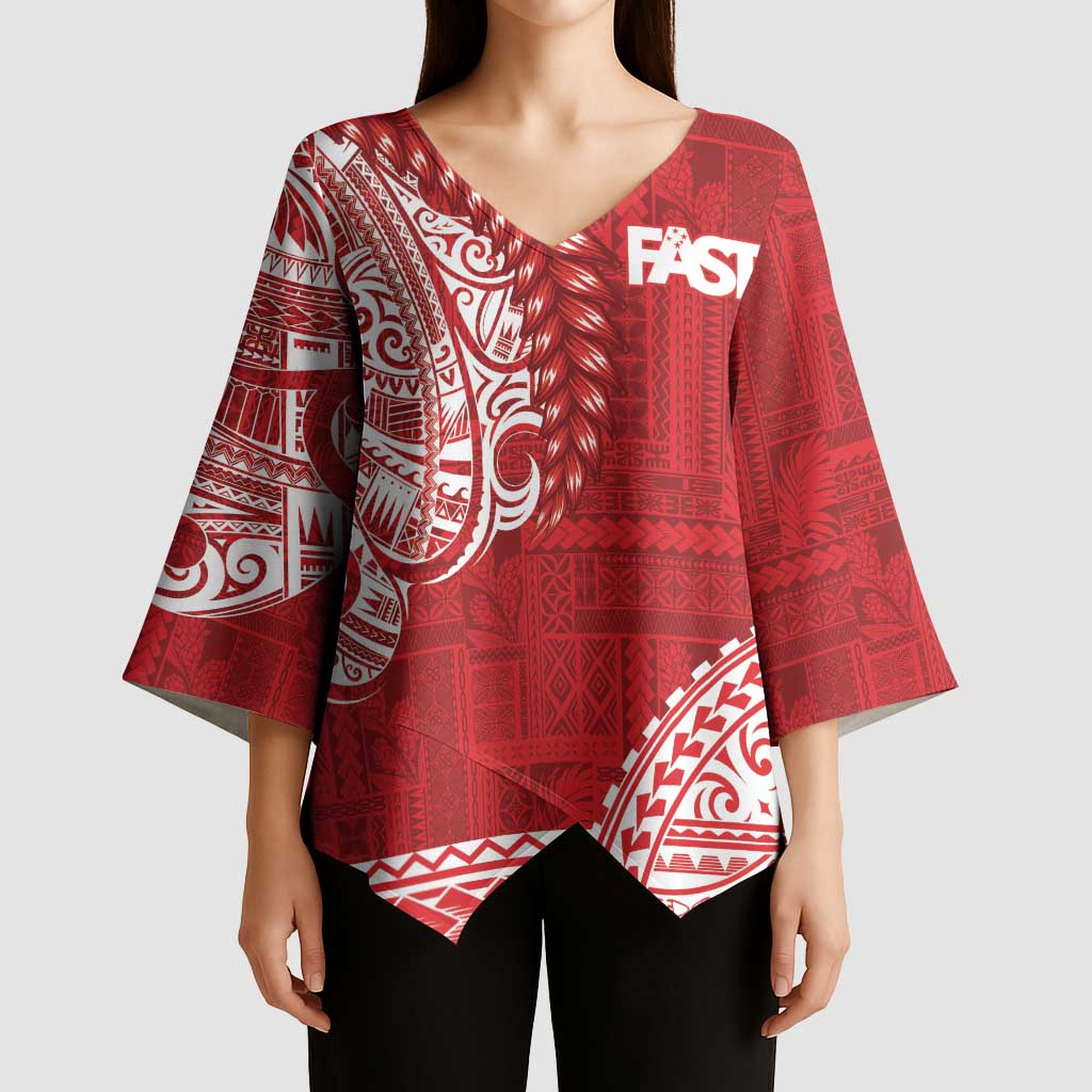 Samoa FAST Kimono Sleeve Blouse Samoan Motif Patterns LT9 - Polynesian Pride