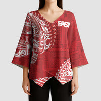 Samoa FAST Kimono Sleeve Blouse Samoan Motif Patterns LT9 - Polynesian Pride