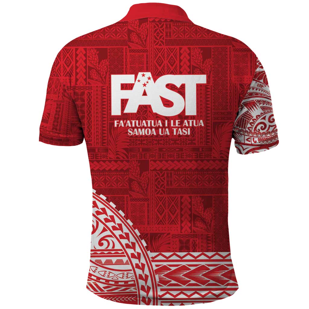 Samoa FAST Polo Shirt Samoan Motif Patterns - Polynesian Pride