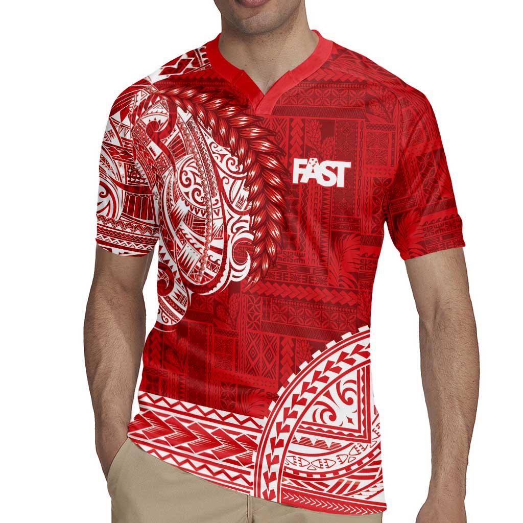Samoa FAST Rugby Jersey Samoan Motif Patterns LT9 - Polynesian Pride