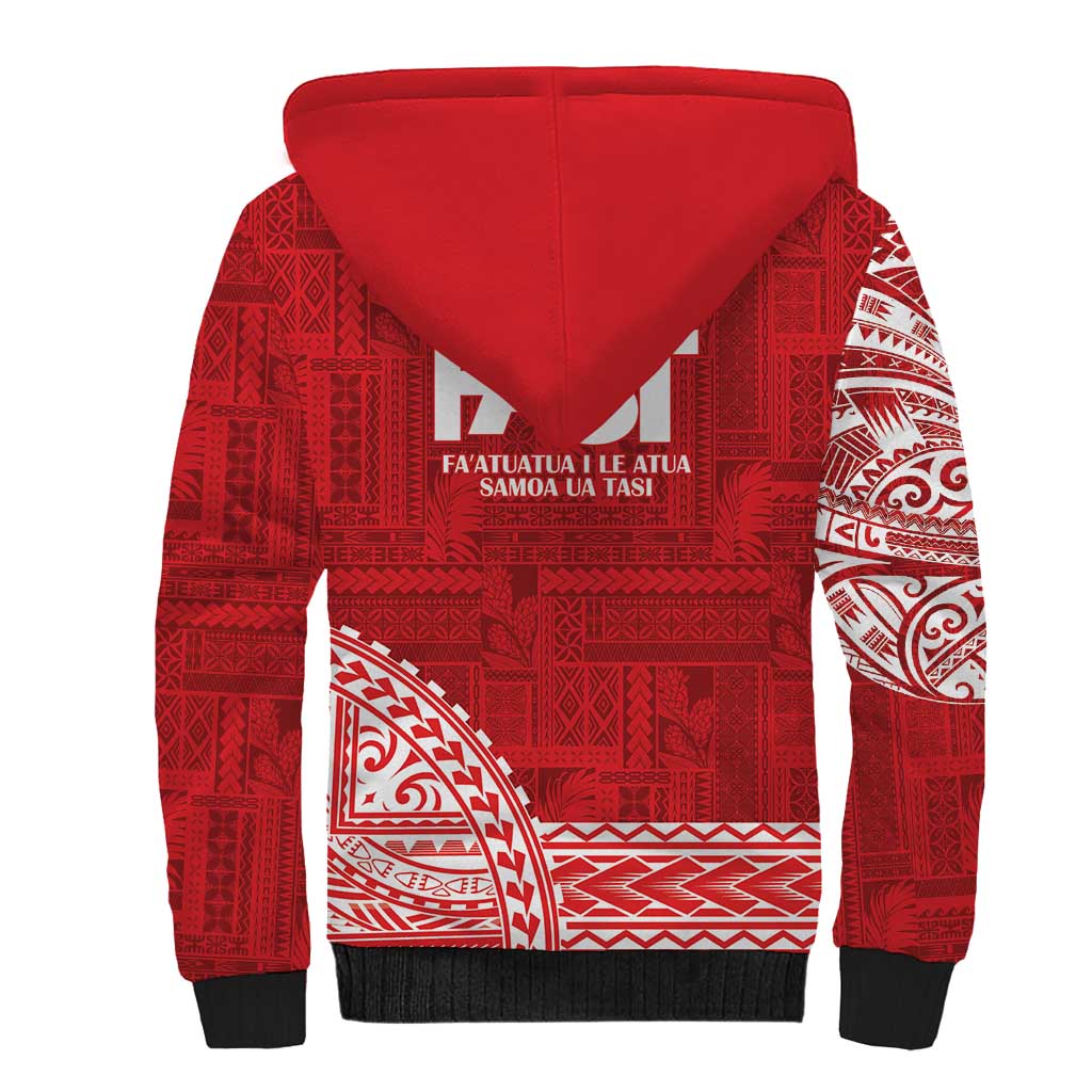 Samoa FAST Sherpa Hoodie Samoan Motif Patterns LT9 - Polynesian Pride
