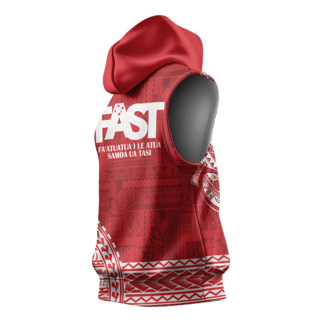 Samoa FAST Sleeveless Hoodie Samoan Motif Patterns LT9 - Polynesian Pride