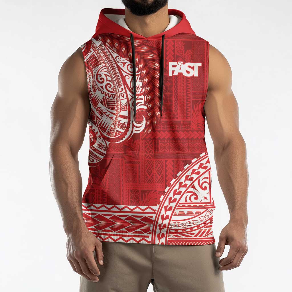 Samoa FAST Sleeveless Hoodie Samoan Motif Patterns LT9 - Polynesian Pride