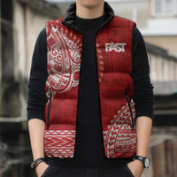 Samoa FAST Sleeveless Puffer Jacket Samoan Motif Patterns LT9 - Polynesian Pride