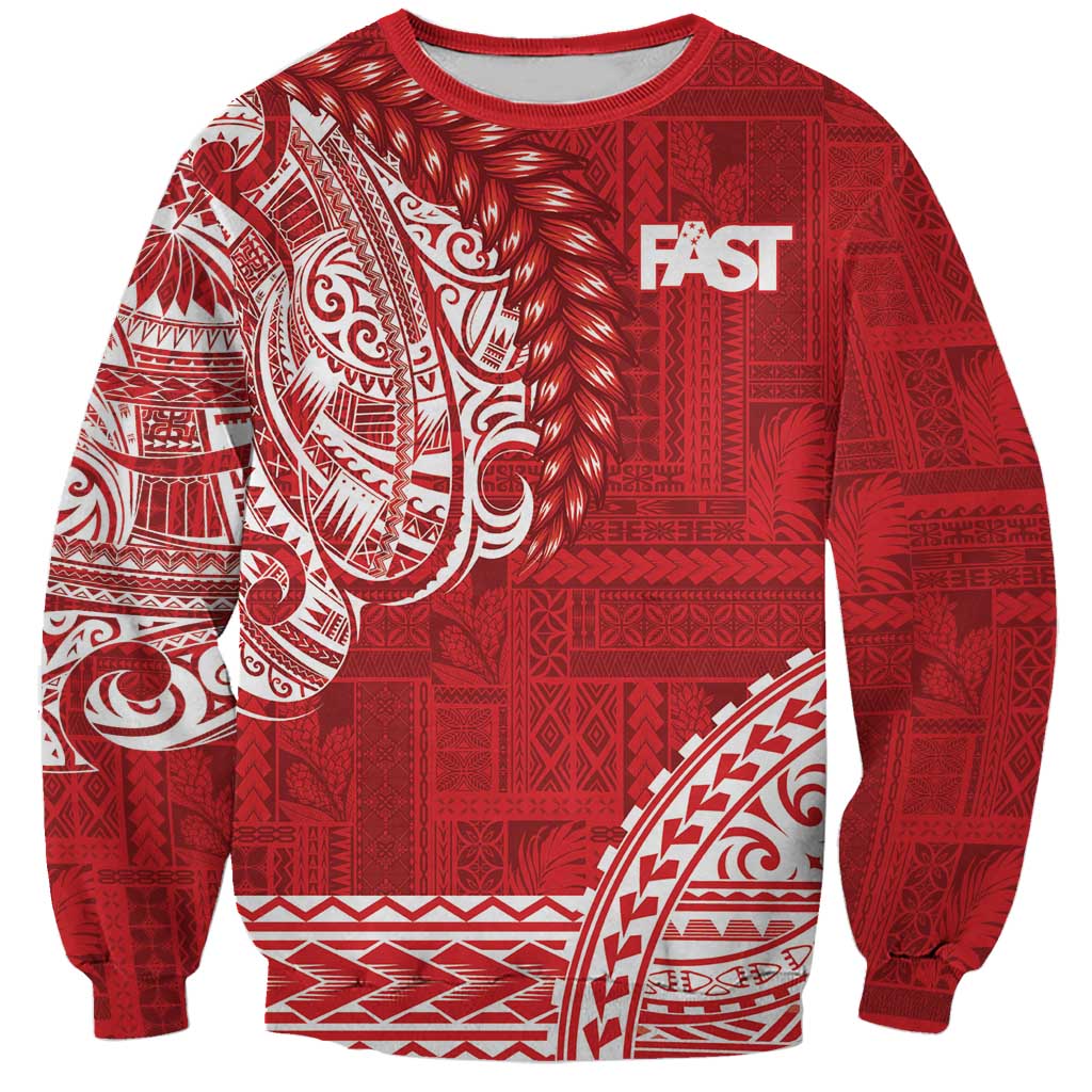 Samoa FAST Sweatshirt Samoan Motif Patterns - Polynesian Pride