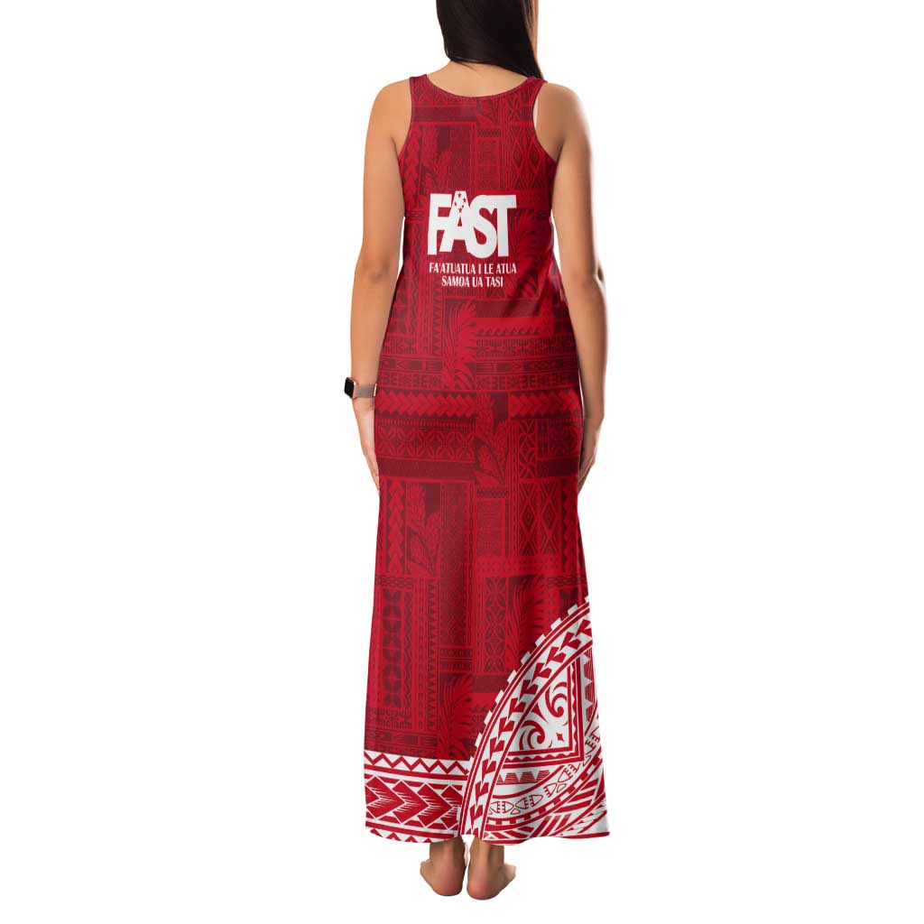 Samoa FAST Tank Maxi Dress Samoan Motif Patterns - Polynesian Pride