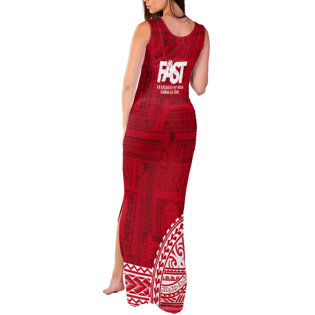Samoa FAST Tank Maxi Dress Samoan Motif Patterns - Polynesian Pride