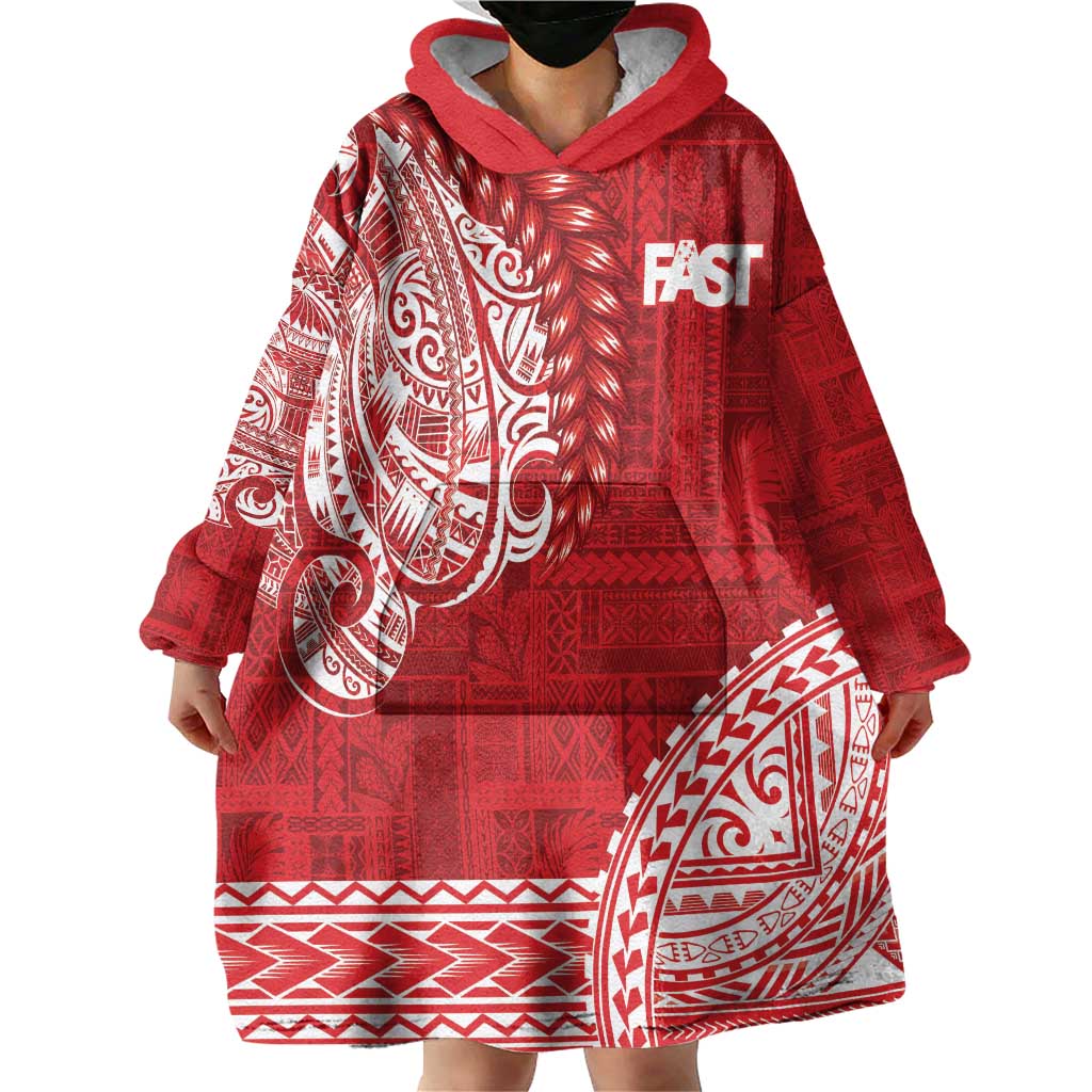 Samoa FAST Wearable Blanket Hoodie Samoan Motif Patterns LT9 - Polynesian Pride