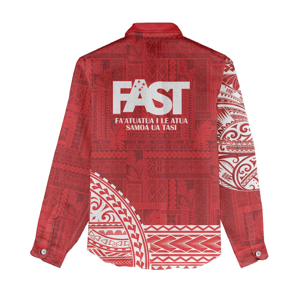 Samoa FAST Women Casual Shirt Samoan Motif Patterns - Polynesian Pride