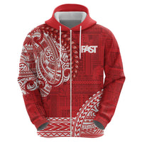 Samoa FAST Zip Hoodie Samoan Motif Patterns - Polynesian Pride
