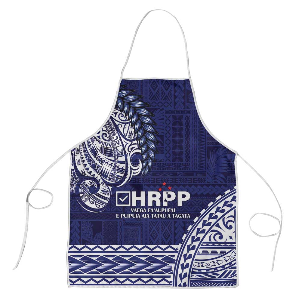 Samoa HRPP Apron Samoan Motif Patterns LT9 Blue - Polynesian Pride