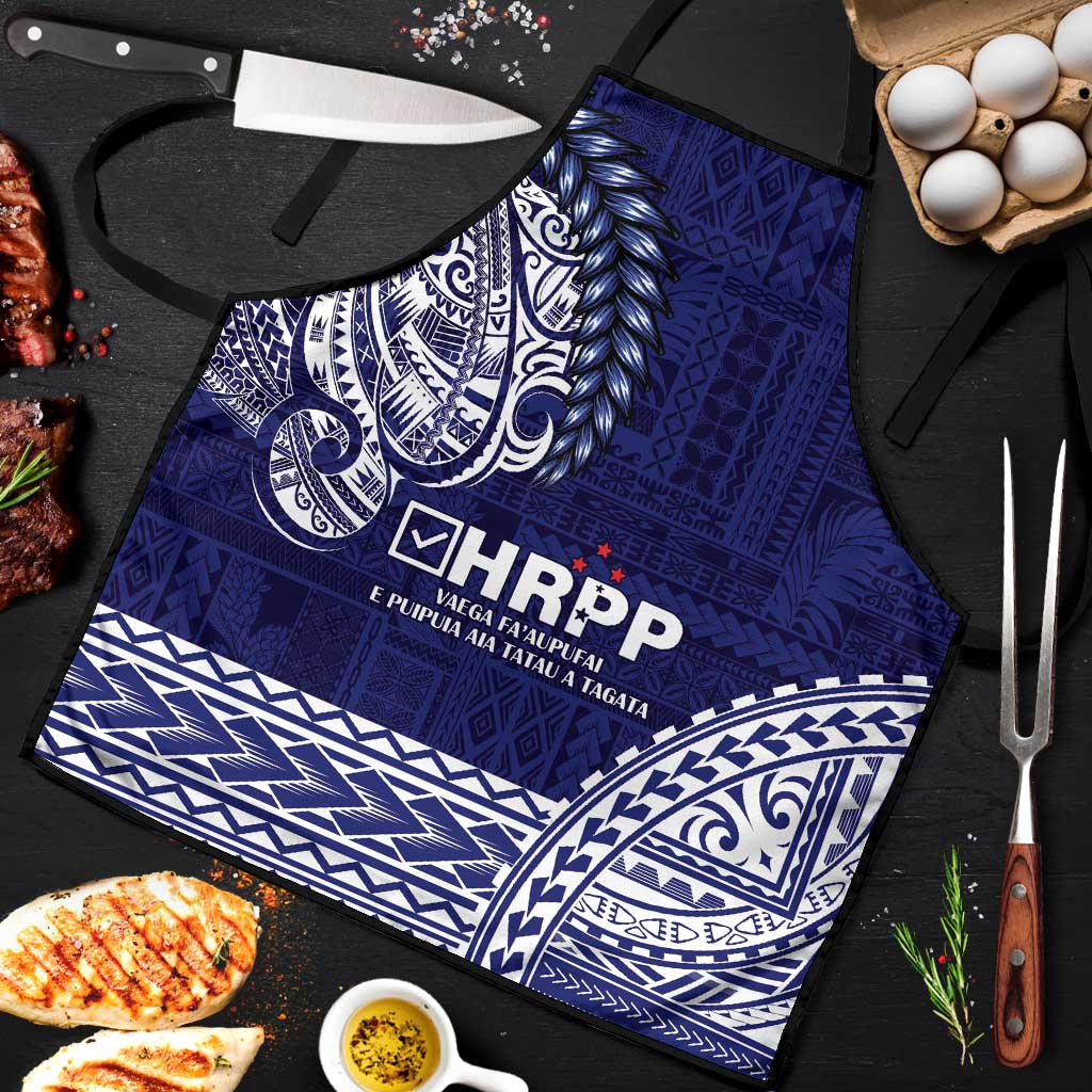 Samoa HRPP Apron Samoan Motif Patterns LT9 Blue - Polynesian Pride