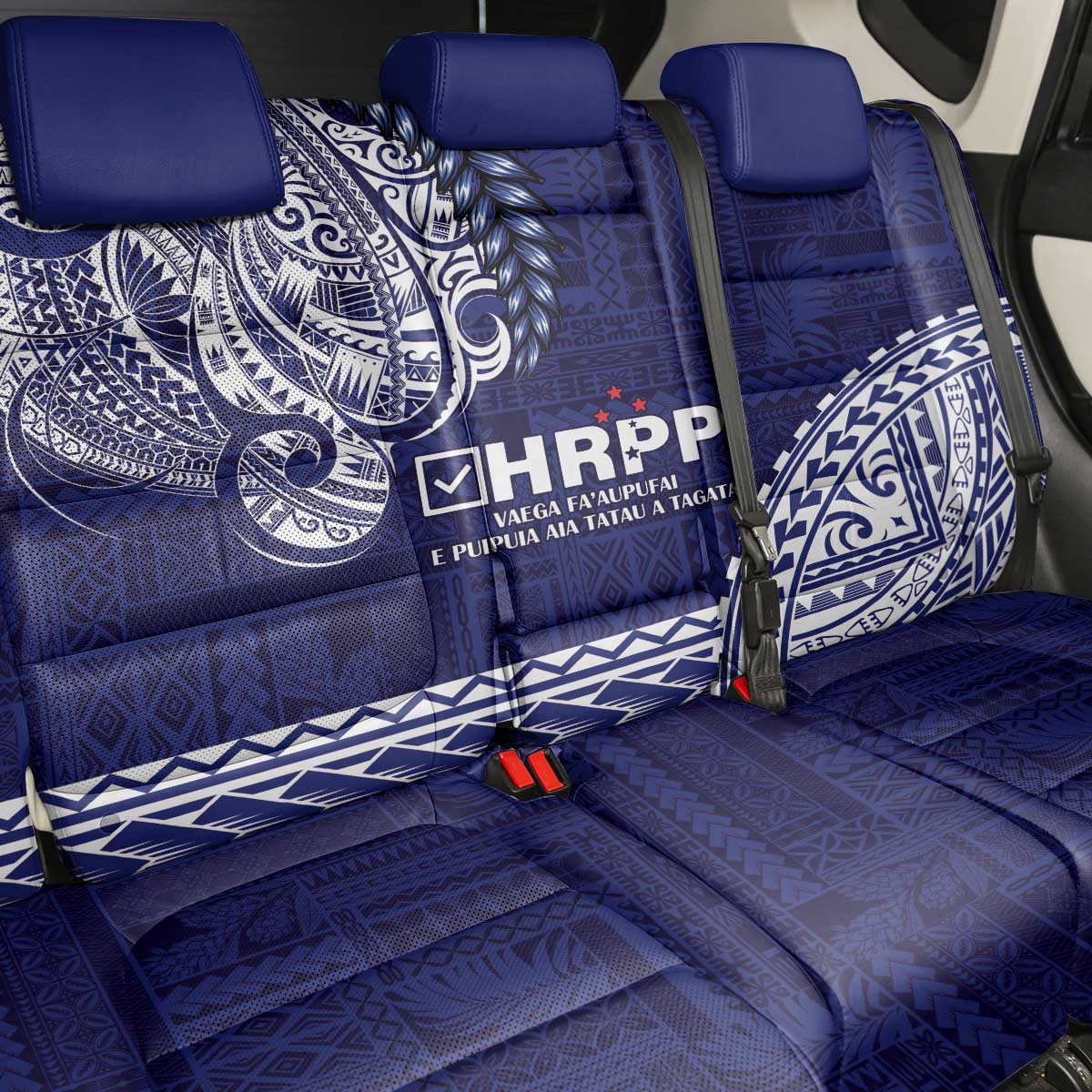 Samoa HRPP Back Car Seat Cover Samoan Motif Patterns - Polynesian Pride