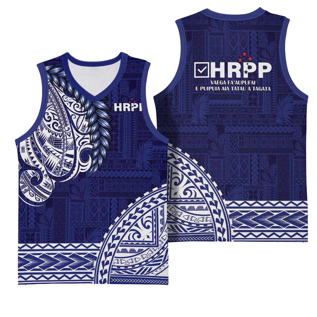 Samoa HRPP Basketball Jersey Samoan Motif Patterns LT9 - Polynesian Pride