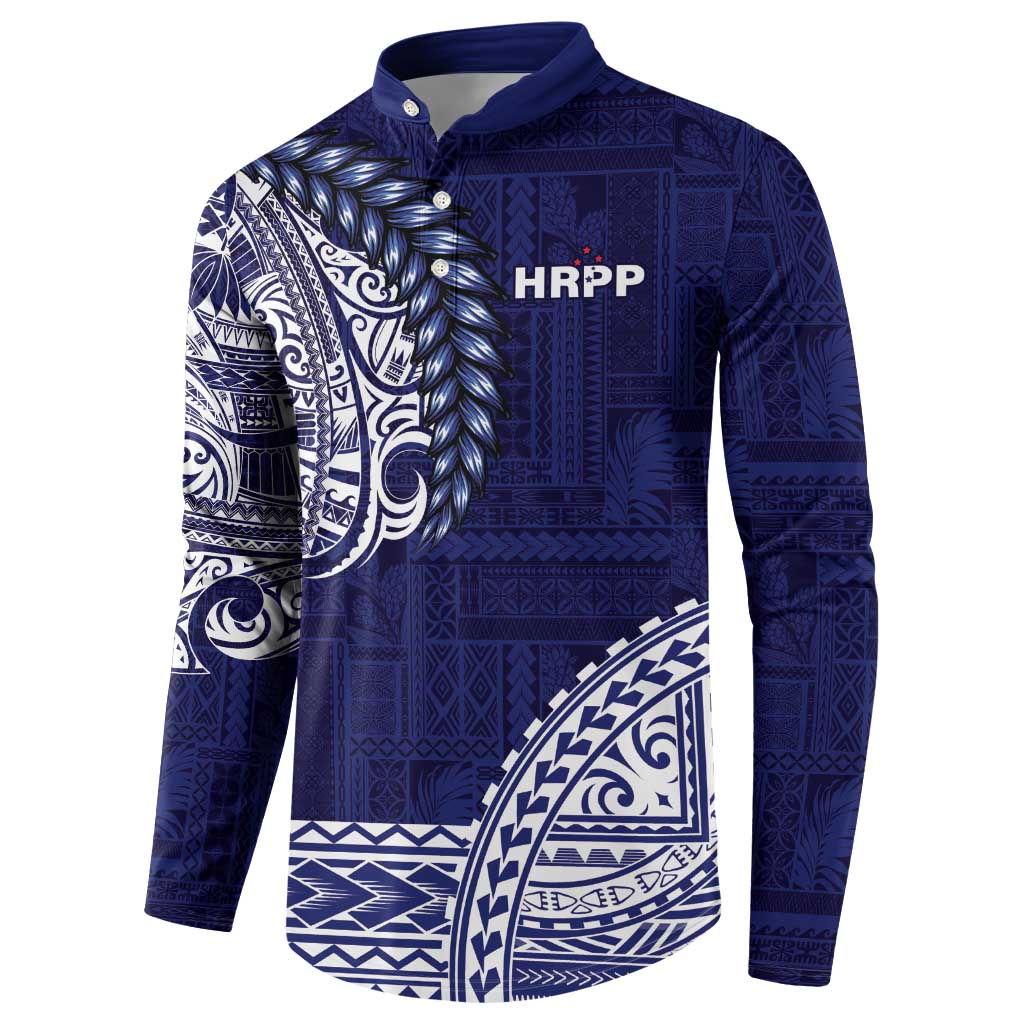 Samoa HRPP Button Sweatshirt Samoan Motif Patterns LT9 - Polynesian Pride